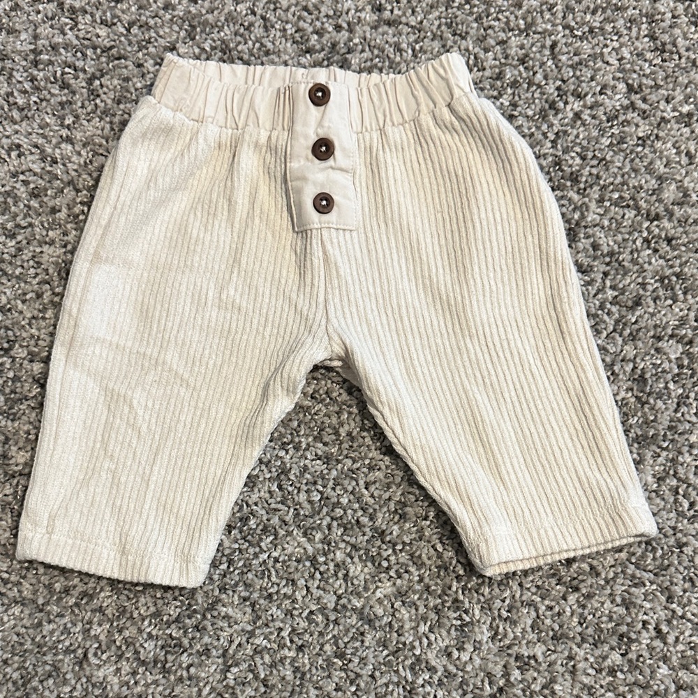 Zara Cream Ribbed Kids Bottoms